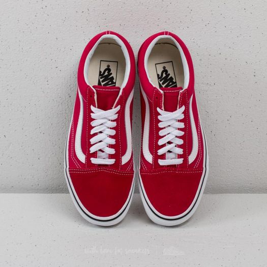 Vans old skool crimson & true outlet white shoes