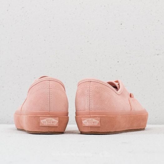 Vans pink authentic platform suede sneakers on sale