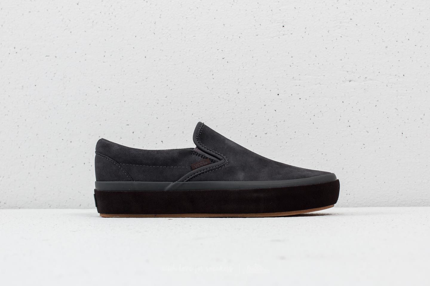 Vans slip on platform suede sales