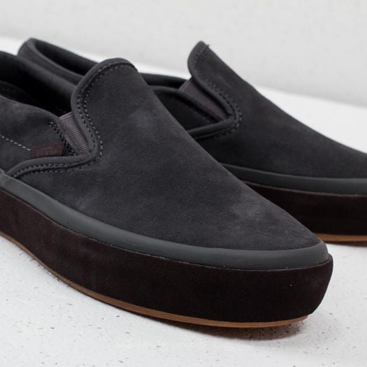 Suede platform slip on vans top