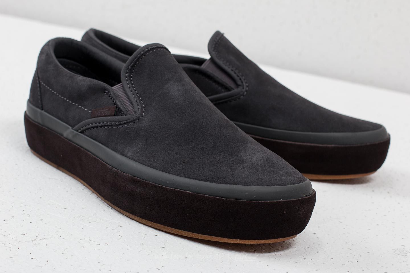 Suede slip best sale on platform