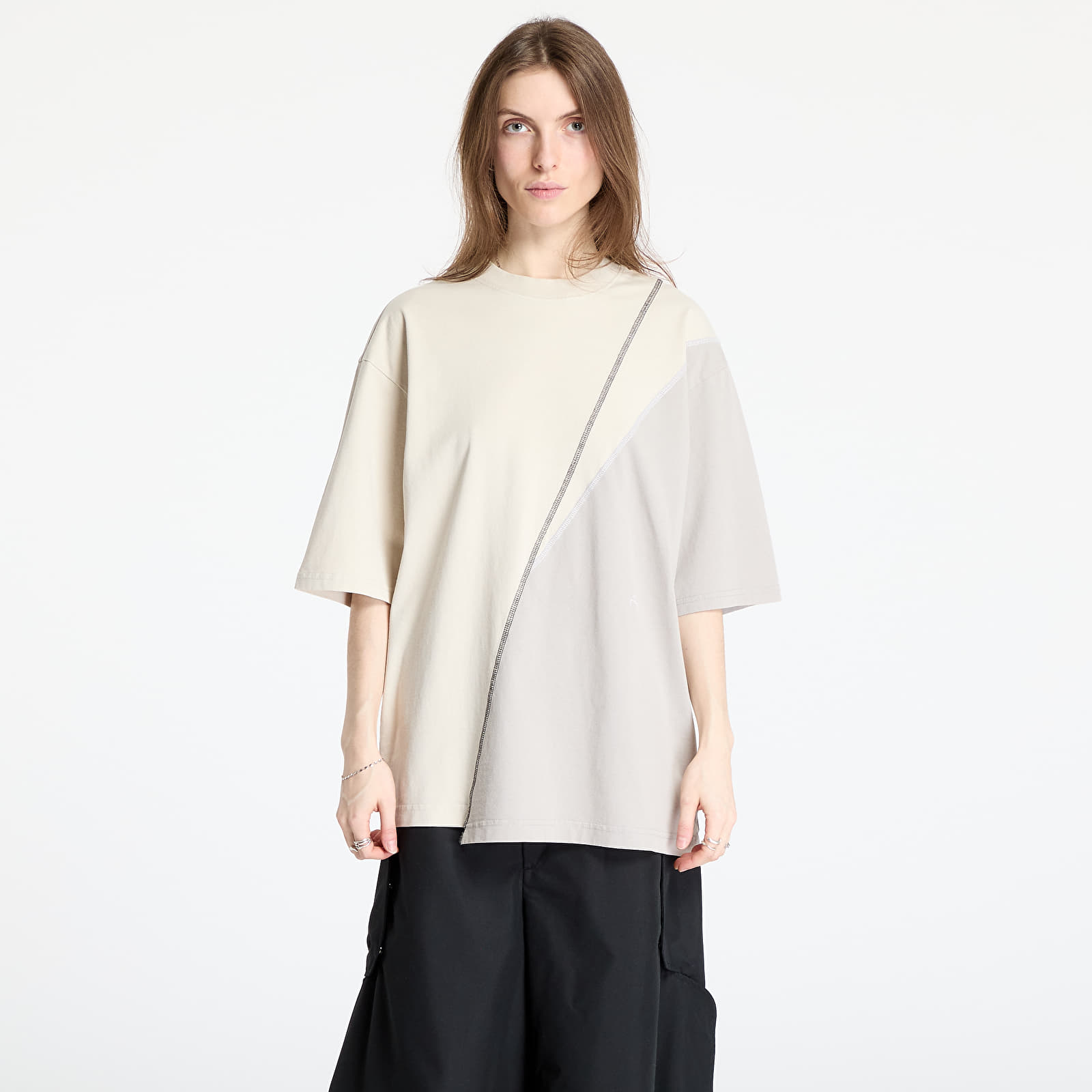 T-shirts A-COLD-WALL* Spliced T-Shirt Beige