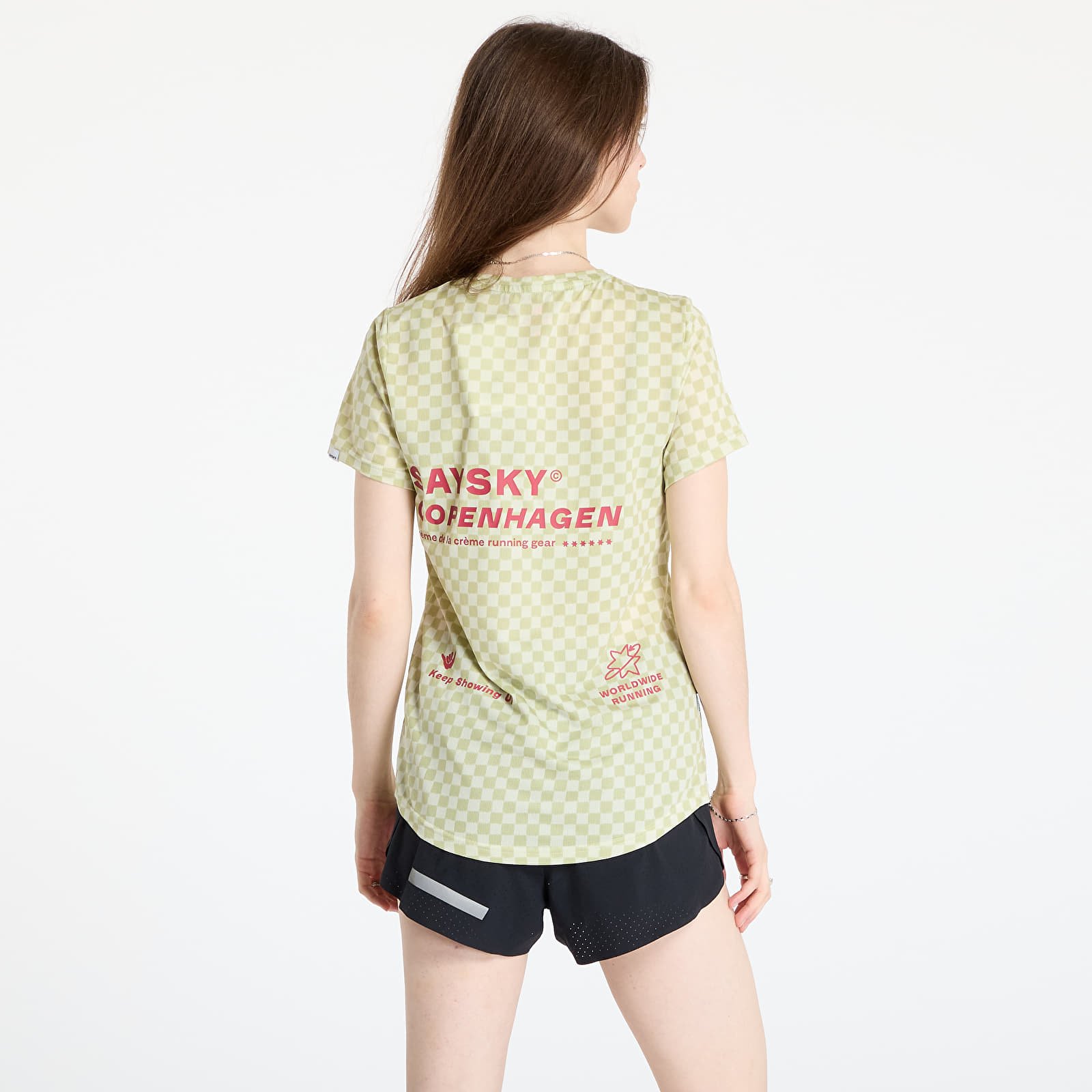 Damen T-Shirts  SAYSKY Checker Combat T-Shirt Green Aop