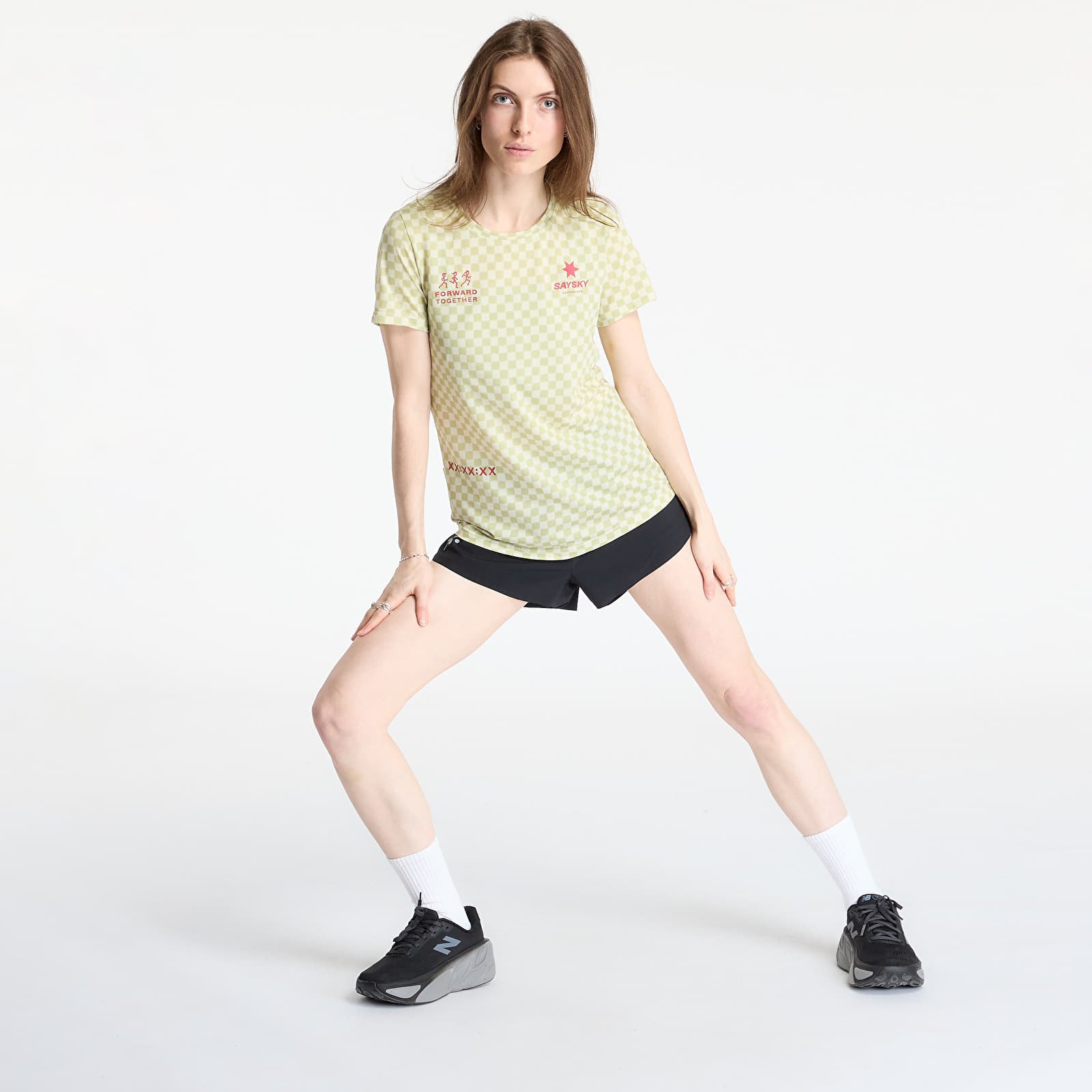 Damen T-Shirts  SAYSKY Checker Combat T-Shirt Green Aop