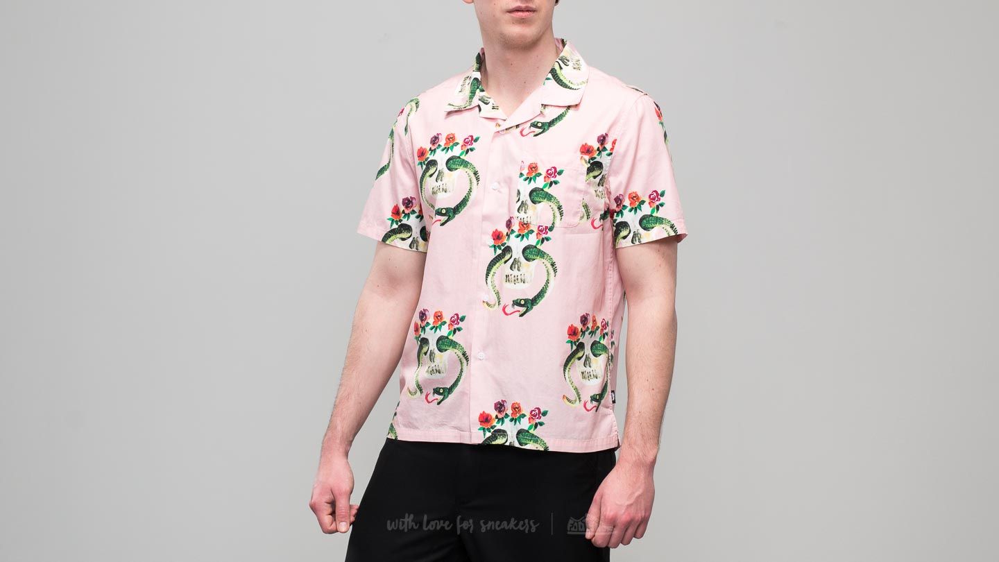 Ingek Stüssy Skull Pattern Shirt Pink