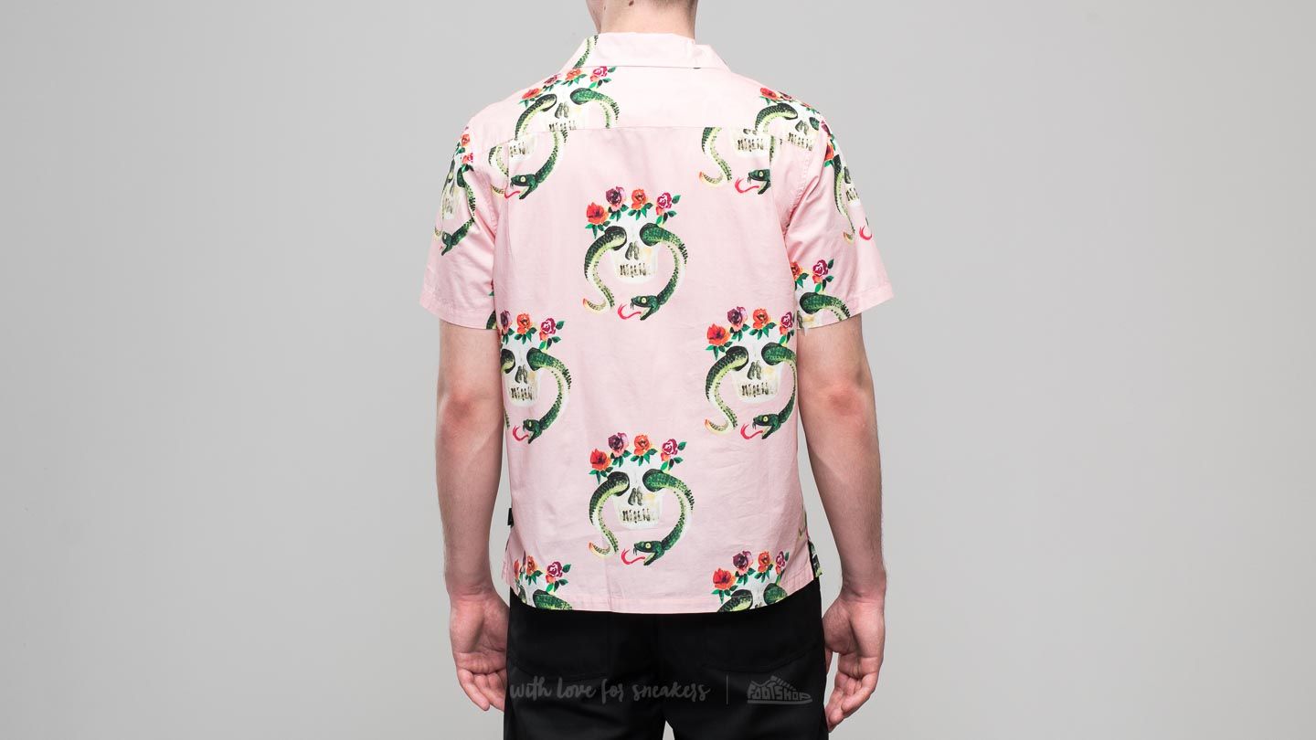 Ingek Stüssy Skull Pattern Shirt Pink