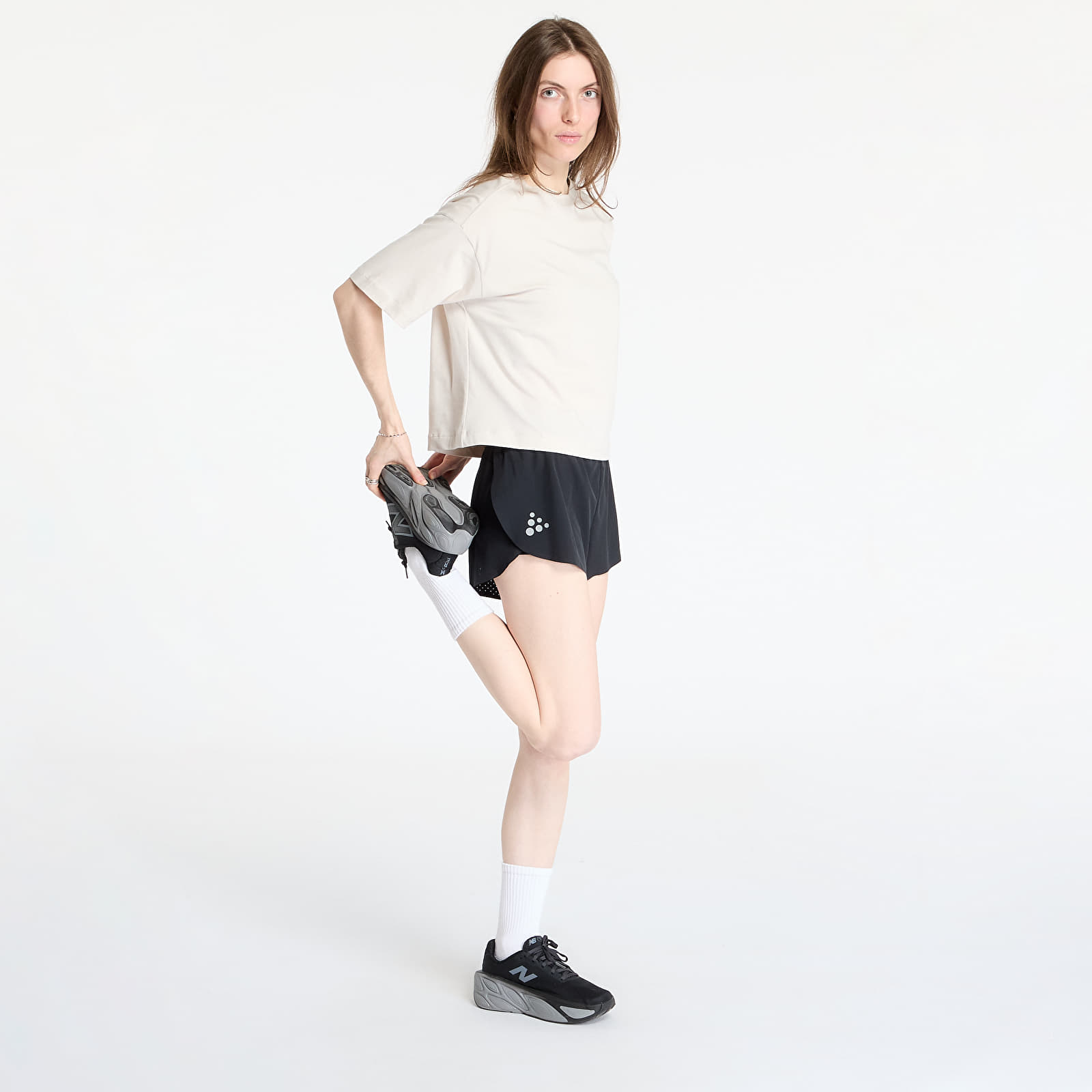 T-shirts til kvinder Craft Collective Relaxed Tee Beige