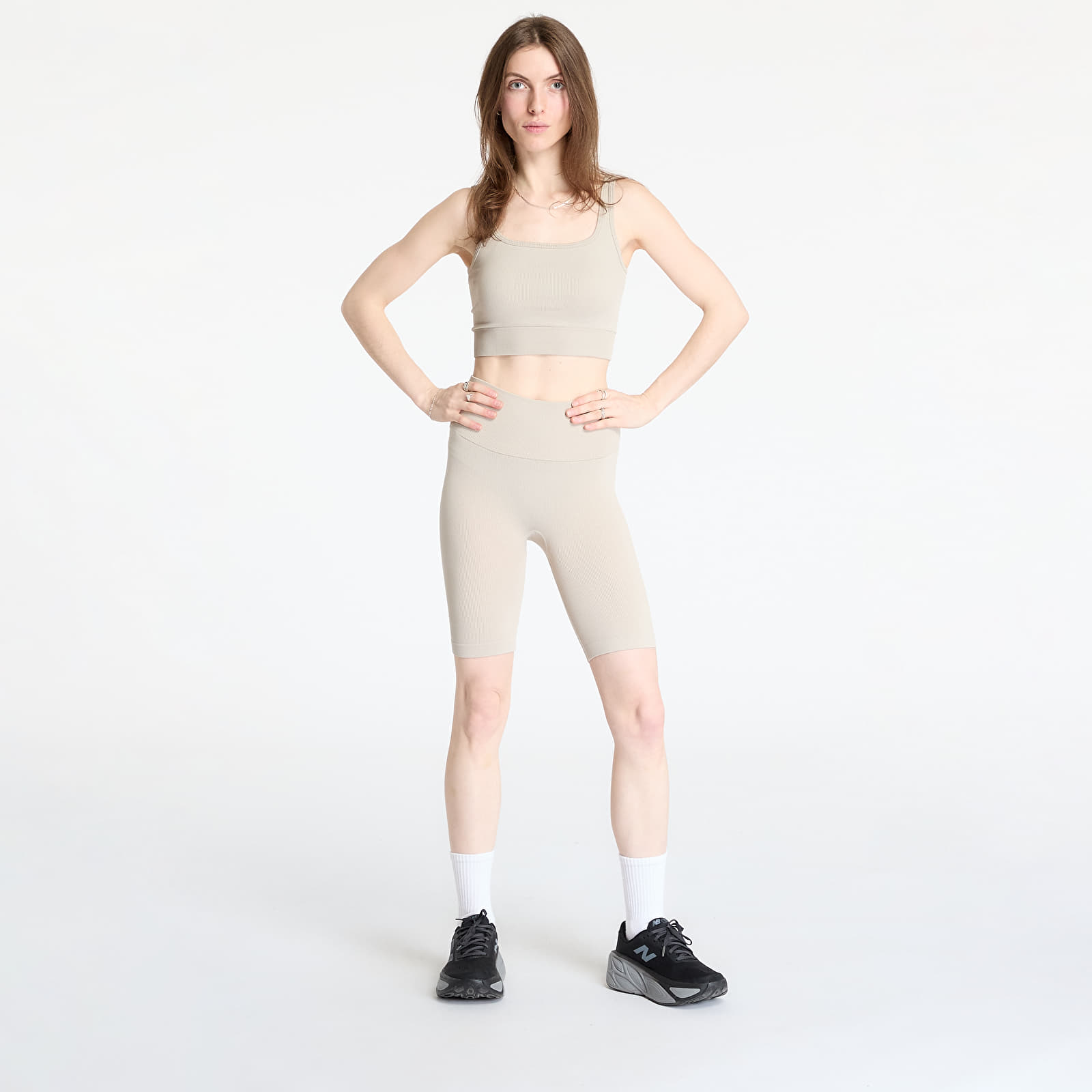 Krótkie spodenki Craft Collective Rib Short Tights Beige