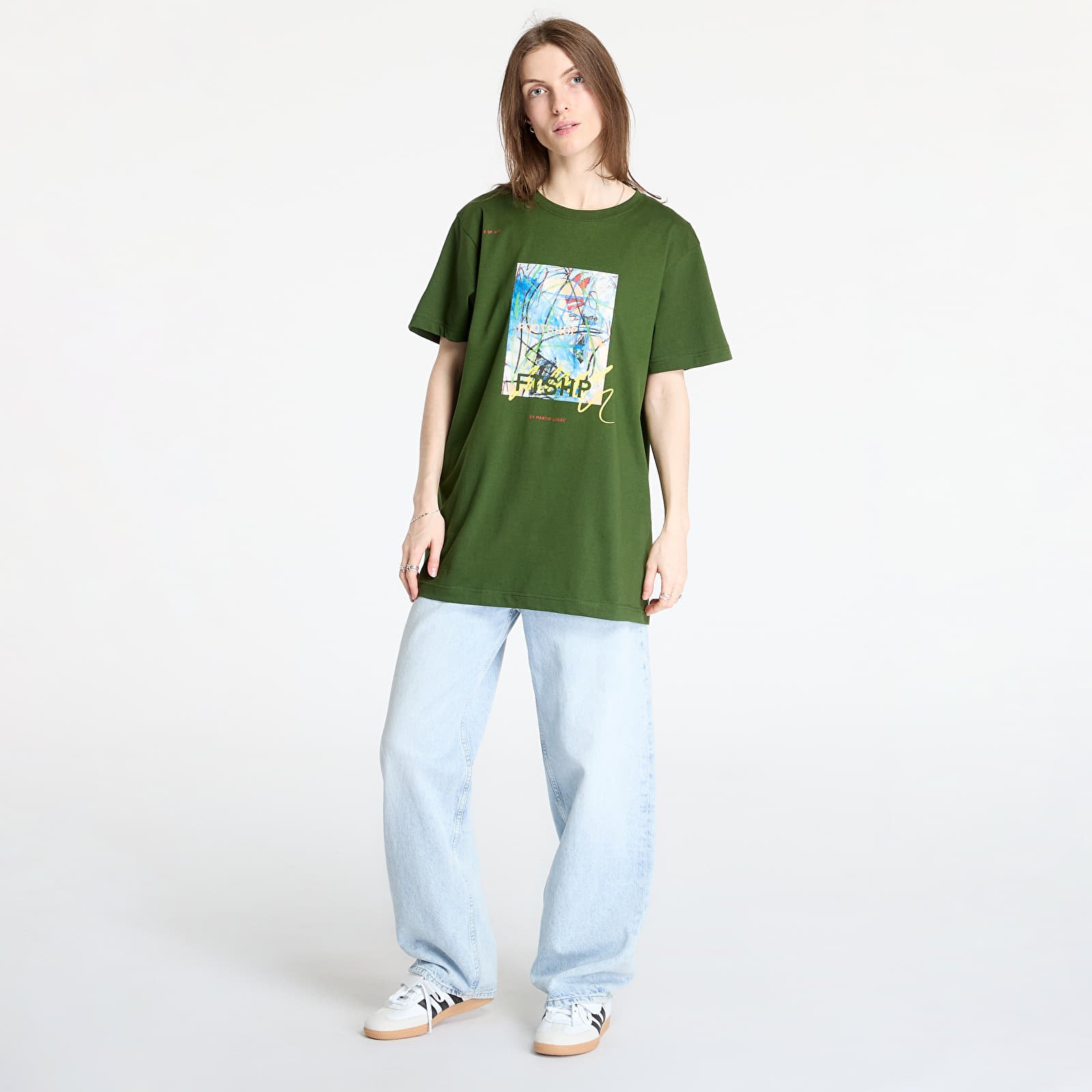 Trička Footshop x Martin Lukáč Colouring Outside The Lines T-Shirt UNISEX Bottle