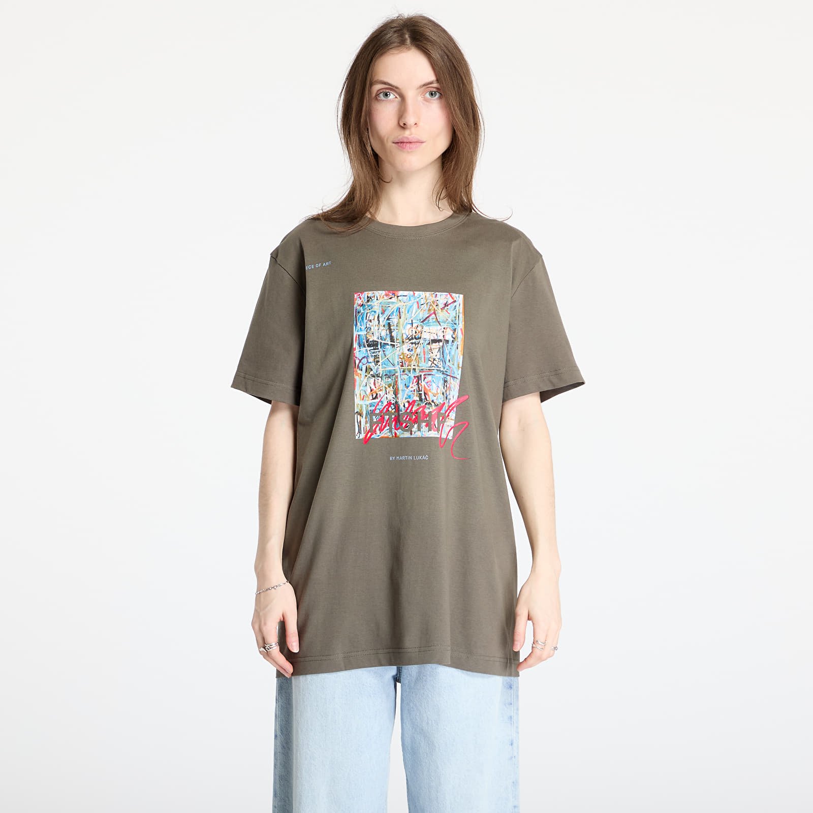 T-Shirts Footshop x Martin Lukáč Colouring Outside The Lines T-Shirt UNISEX Shale