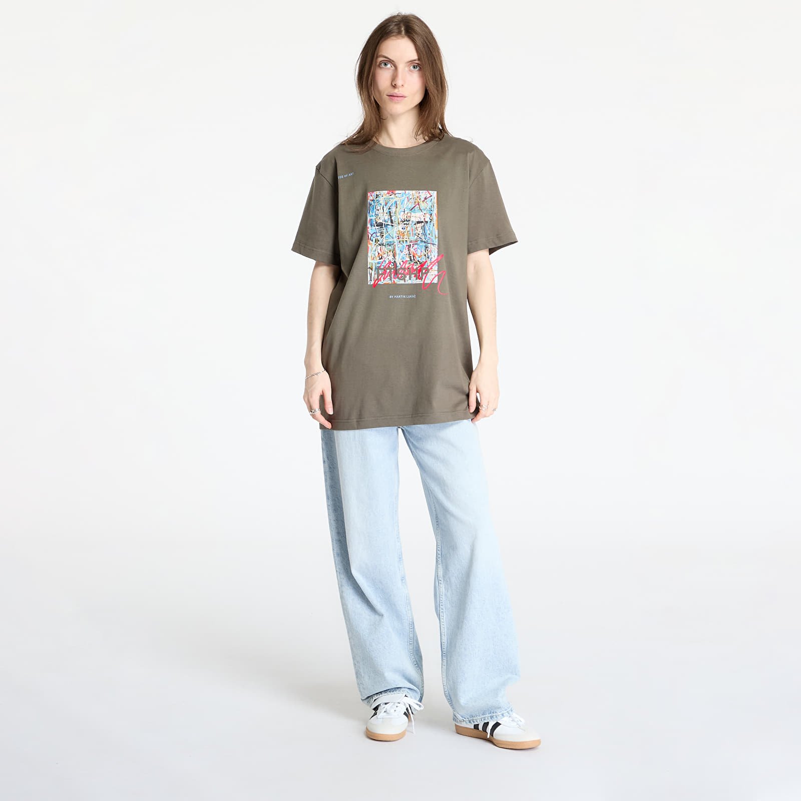 T-Shirts Footshop x Martin Lukáč Colouring Outside The Lines T-Shirt UNISEX Shale