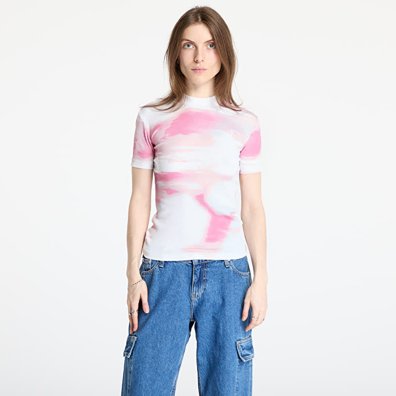 Marškinėliai Calvin Klein Jeans Rib Tee White