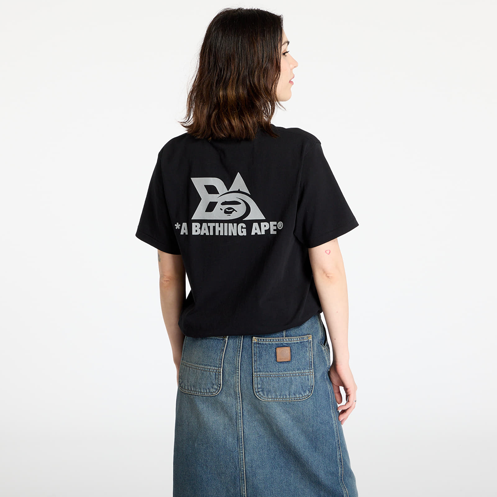 T-shirts A BATHING APE Reflector Tech Logo Tee UNISEX Black