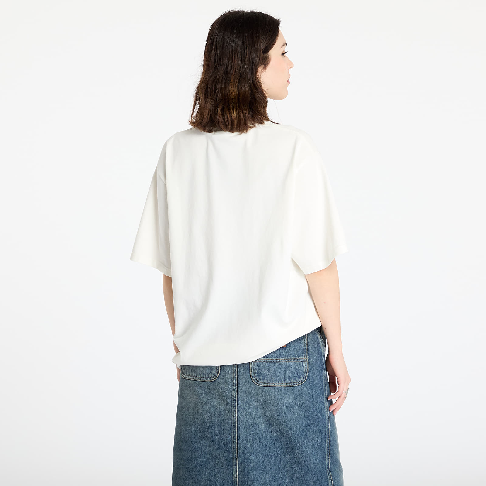 T-shirts A BATHING APE Heavy Washed Logo Relaxed Fit Tee UNISEX Ivory
