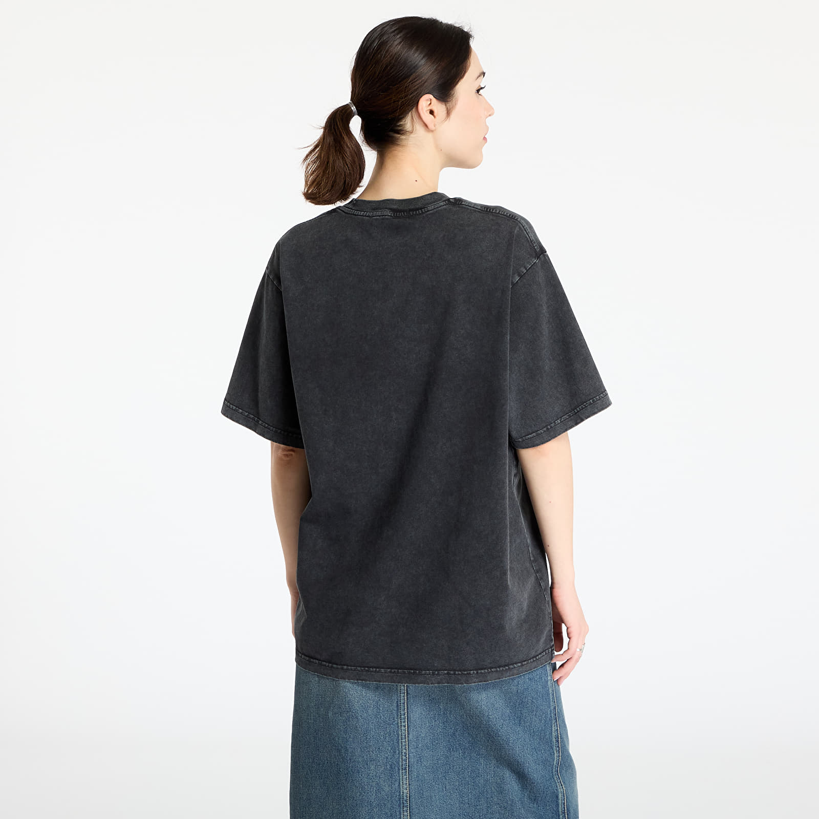 Tricouri  A BATHING APE Garment Dye Logo Relaxed Fit Tee UNISEX Black
