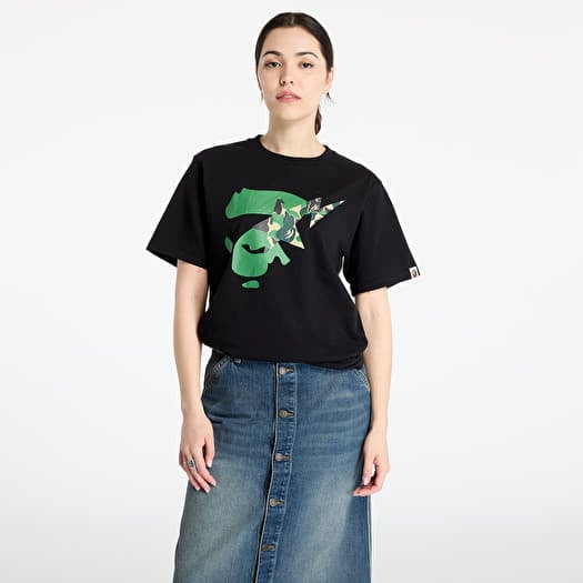 T-shirt A BATHING APE Abc Camo Ape Face Star Tee UNISEX Black