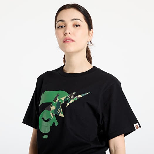 T-shirts A BATHING APE Abc Camo Ape Face Star Tee UNISEX Black