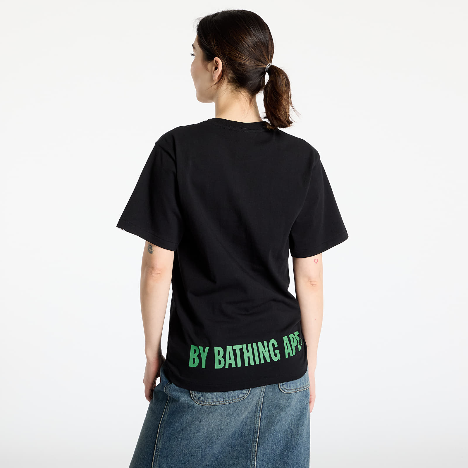 Tricouri  A BATHING APE Abc Camo Ape Face Star Tee UNISEX Black