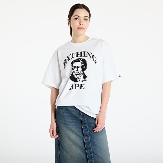 T-shirt A BATHING APE Beethoven Graphic Relaxed Fit Tee White