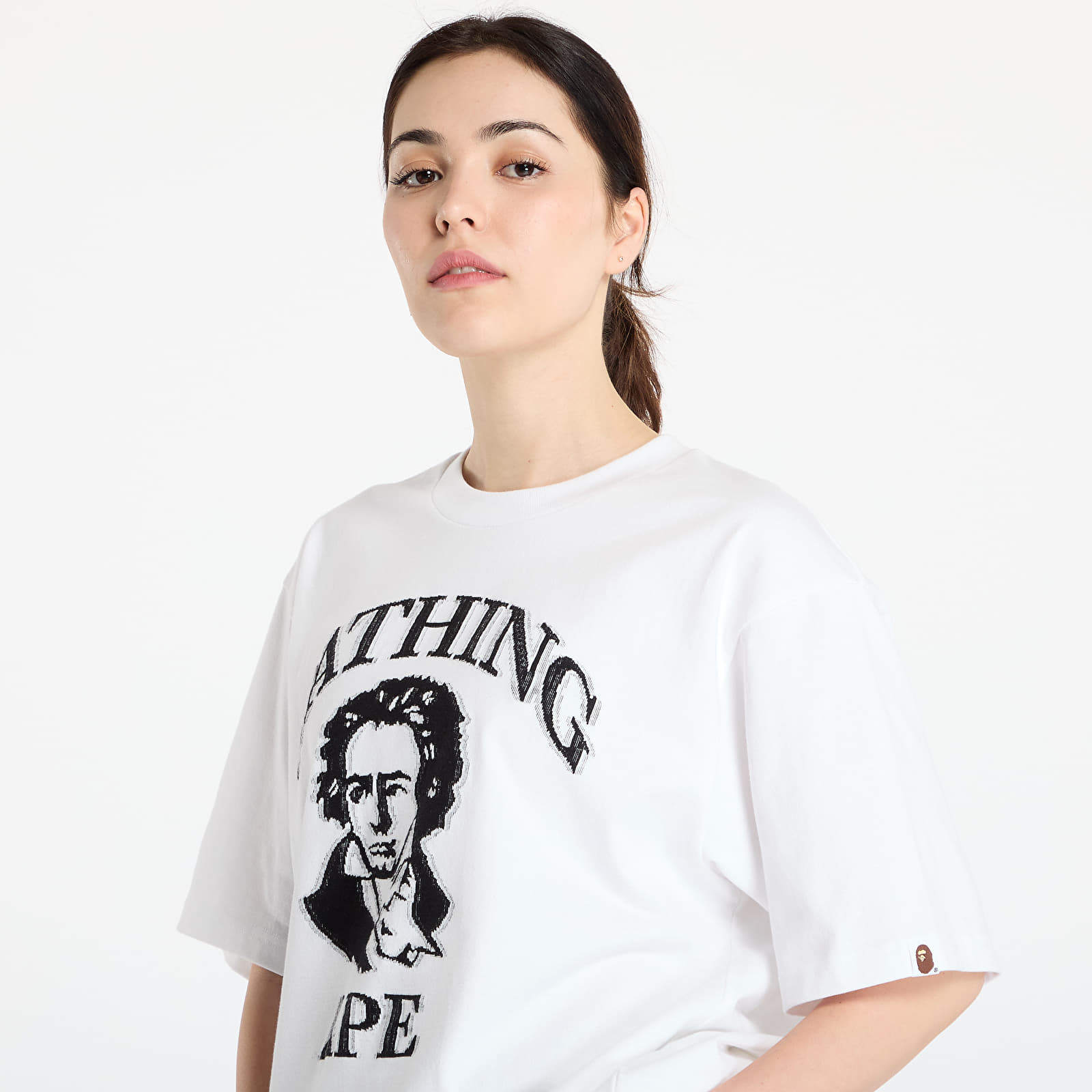Pánske tričká A BATHING APE Beethoven Graphic Relaxed Fit Tee White