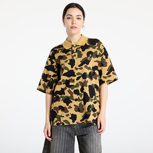 T-shirt A BATHING APE 1St Camo Jacquard Relaxed Fit Polo Shirt UNISEX Yellow