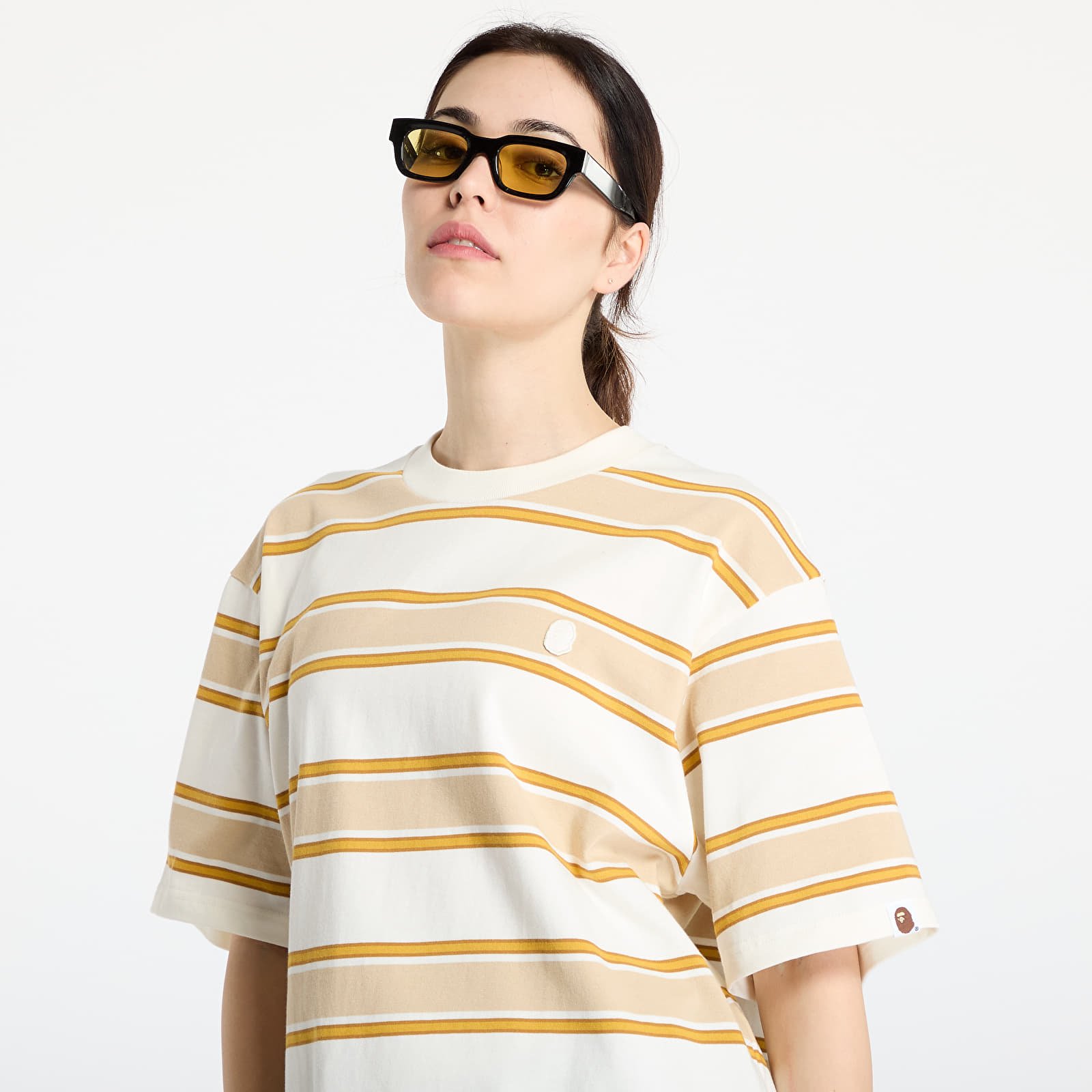 T-shirts A BATHING APE One Point Strip Relaxed Fit Tee UNISEX Ivory