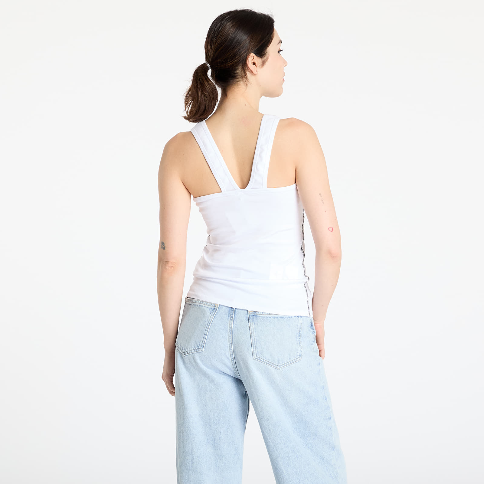 Vests Calvin Klein Jeans Sl Cotton Rib Solid Tank Top White