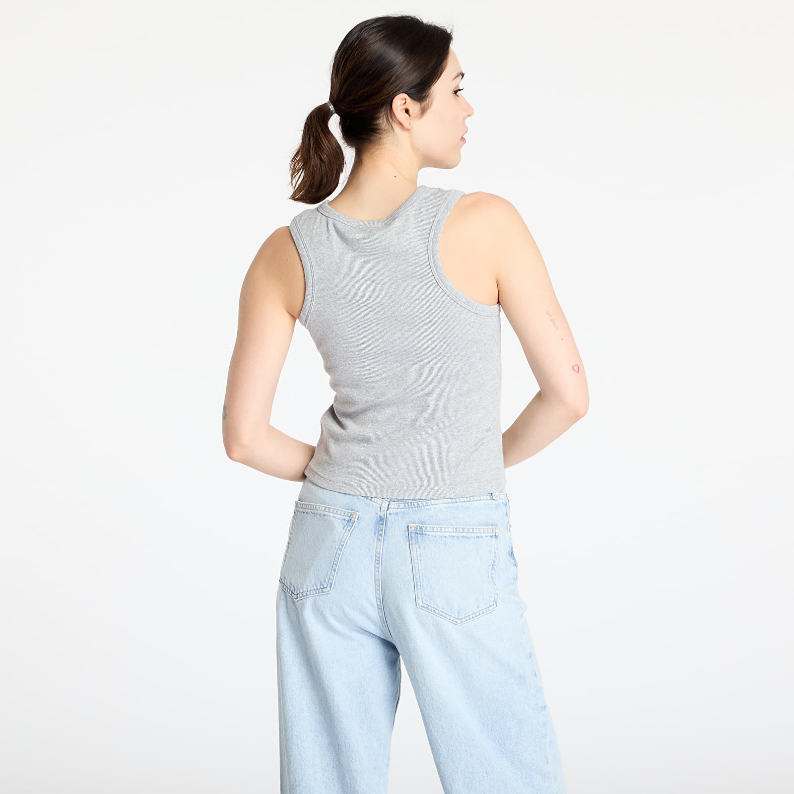 Vests Calvin Klein Jeans A - Woven Label 2X2 Tank Top Gray