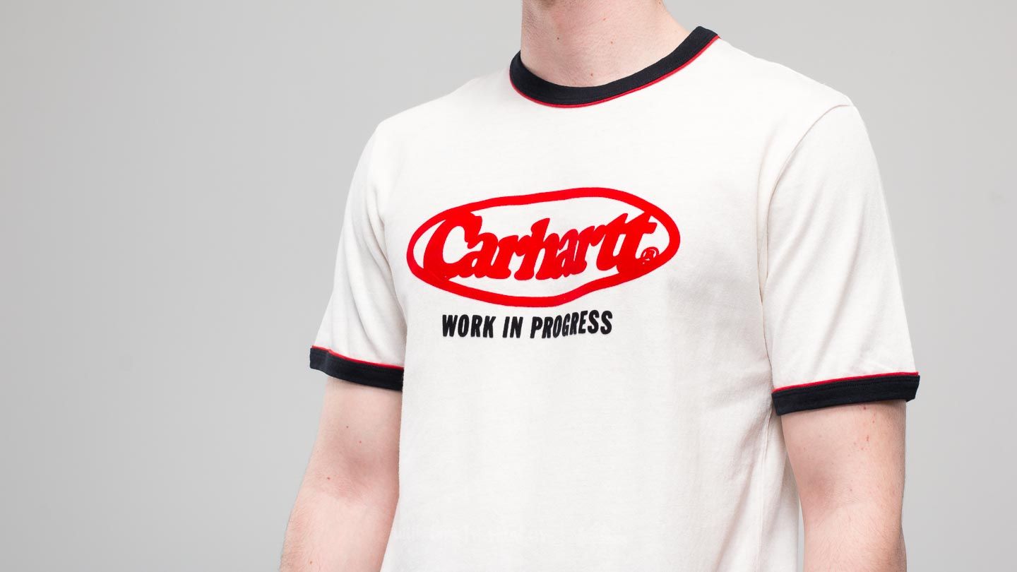 Tričká Carhartt WIP Shortsleeve Ringer Oval T-Shirt Wax/ Dark Navy
