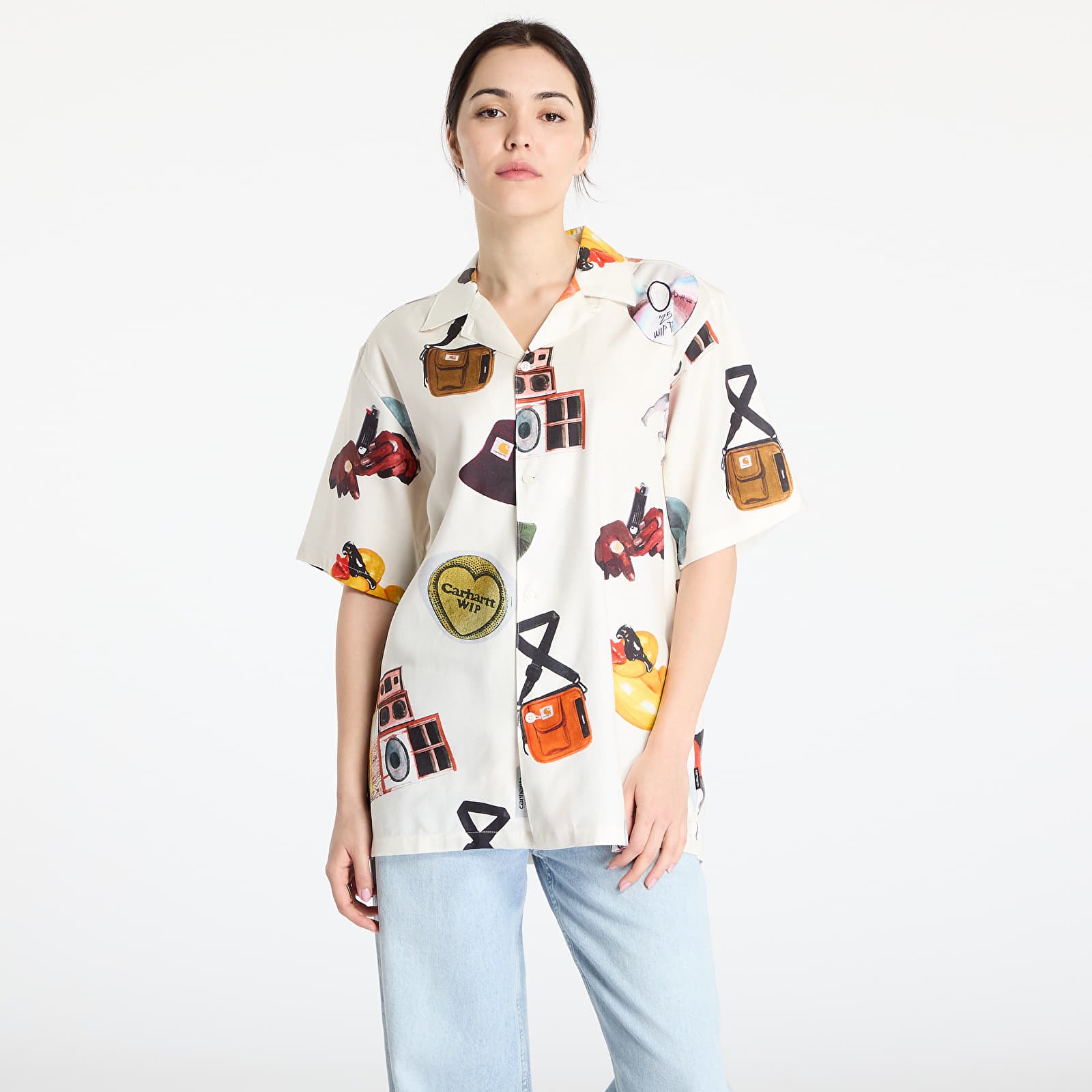 Cămăși Carhartt WIP S/S Jacob Rochester Shirt UNISEX Jacob Rochester Print/ Wax