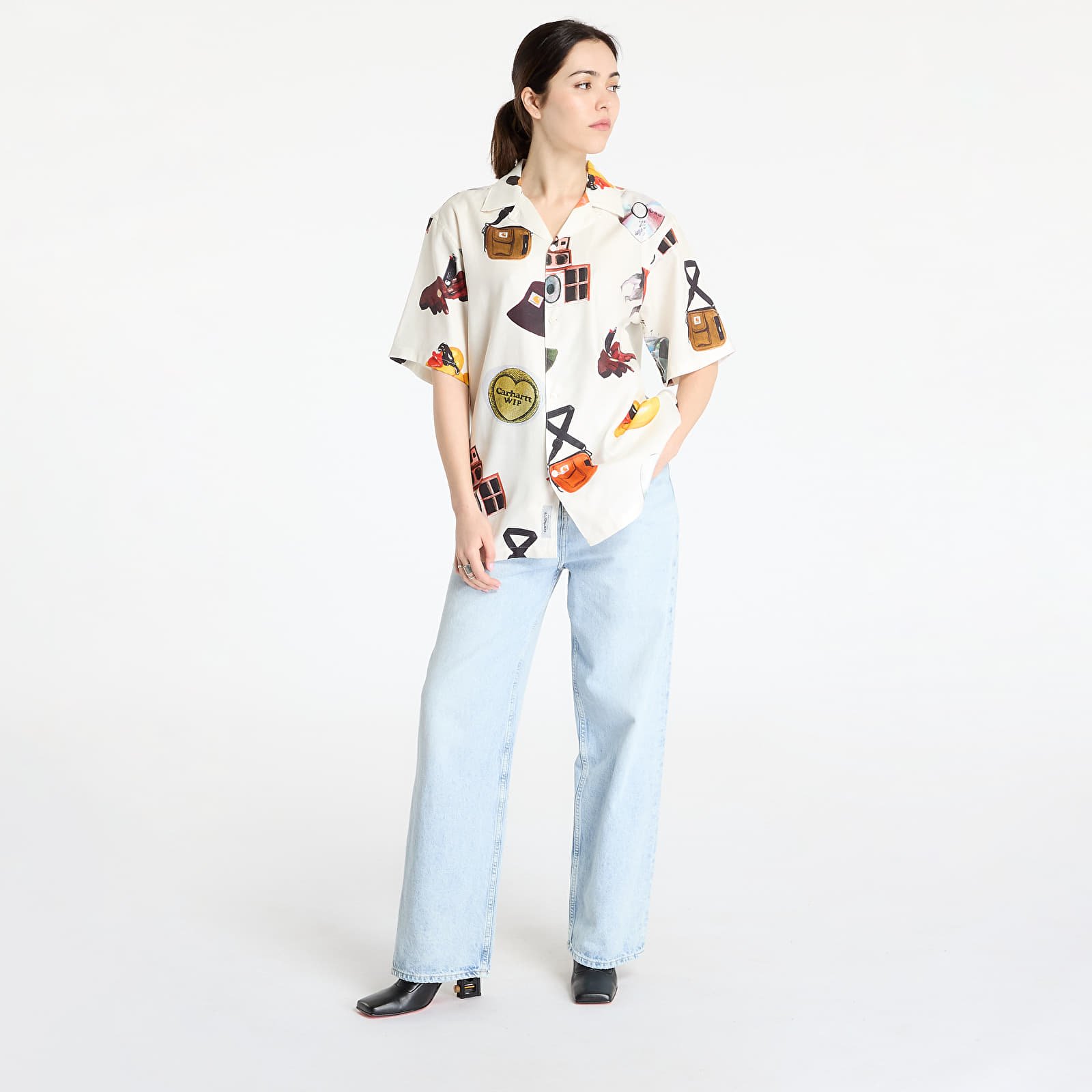 Cămăși Carhartt WIP S/S Jacob Rochester Shirt UNISEX Jacob Rochester Print/ Wax