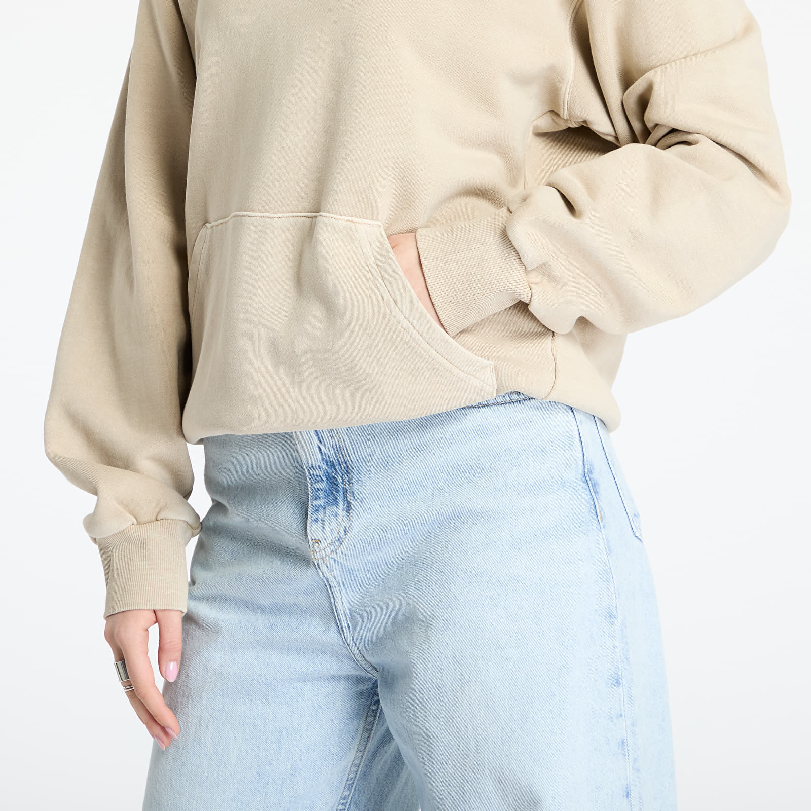 Hanorace Carhartt WIP Hooded Nelson Sweat UNISEX Fleur De Sel Garment Dyed