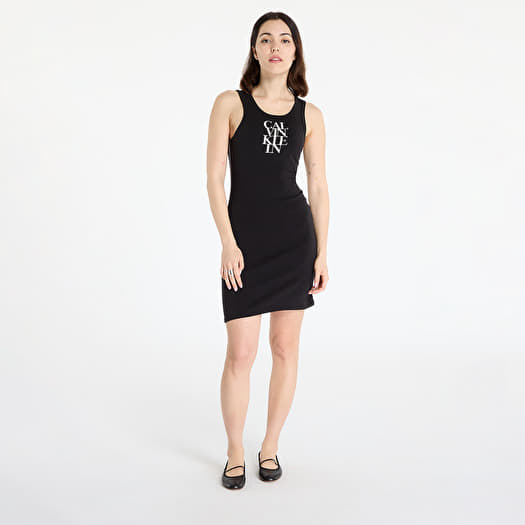 Dress Calvin Klein Jeans Sl Cotton 1X1 Rib Dress Black (LV044C203G UB1)