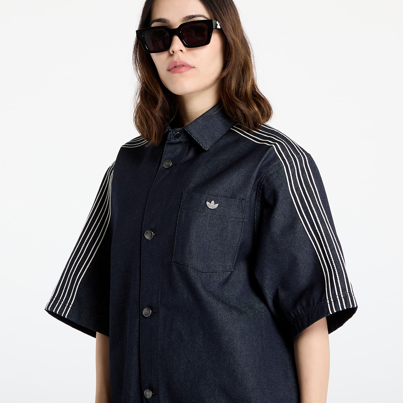 Сорочки adidas Denim Short Sleeve Shirt Blue/ Indigo Denim