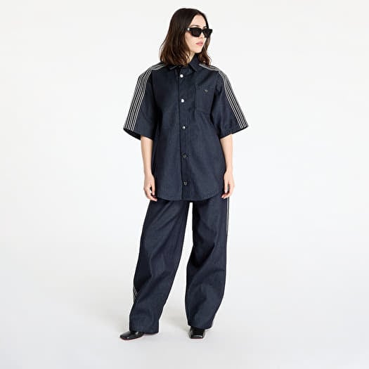 【adidas】DENIM SHORT SLEEVE SHIRT★デニム半袖シャツ★BLACK Shirts adidas Denim Short Sleeve Shirt Blue/ Indigo Denim