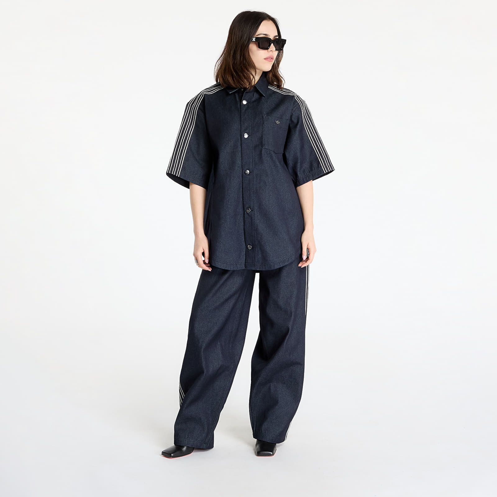 Сорочки adidas Denim Short Sleeve Shirt Blue/ Indigo Denim