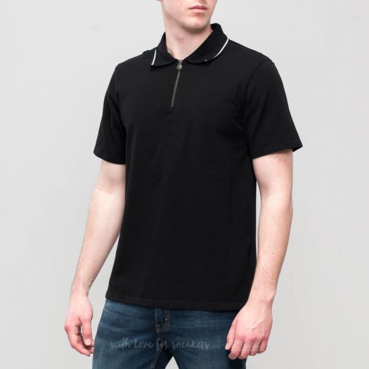 T-shirts Stüssy Lion Zip Polo Black | Footshop