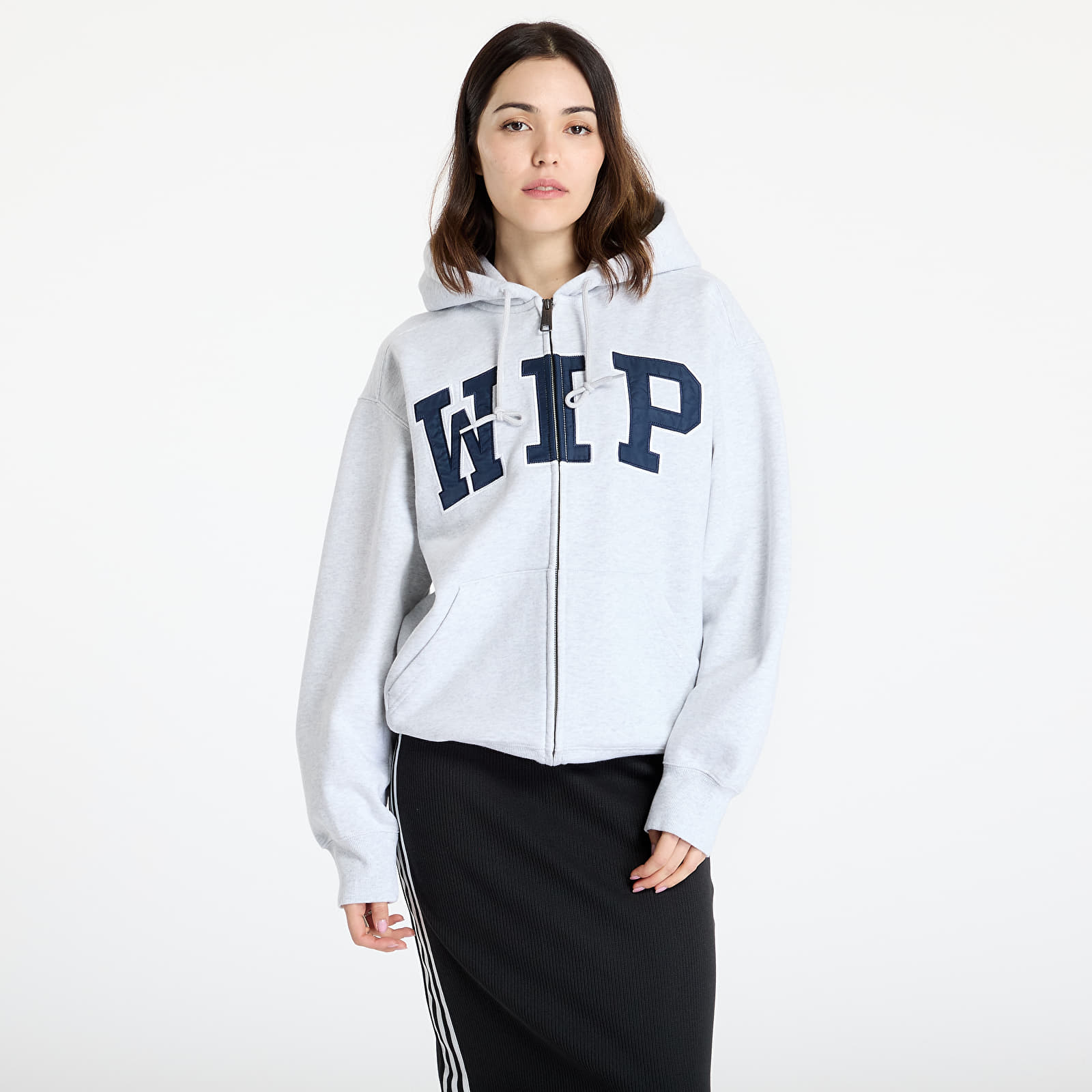 Férfi kapucnis pulcsik Carhartt WIP Hooded WIP Sweat Jacket UNISEX Ash Heather Stone Washed