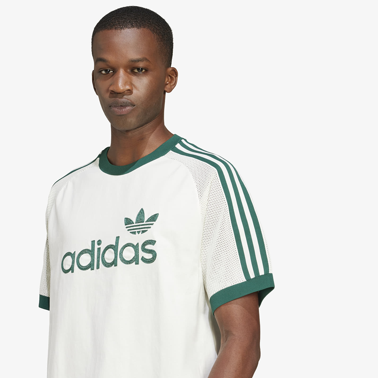 Magliette da uomo adidas Premium Knitted Tee White/ Off White