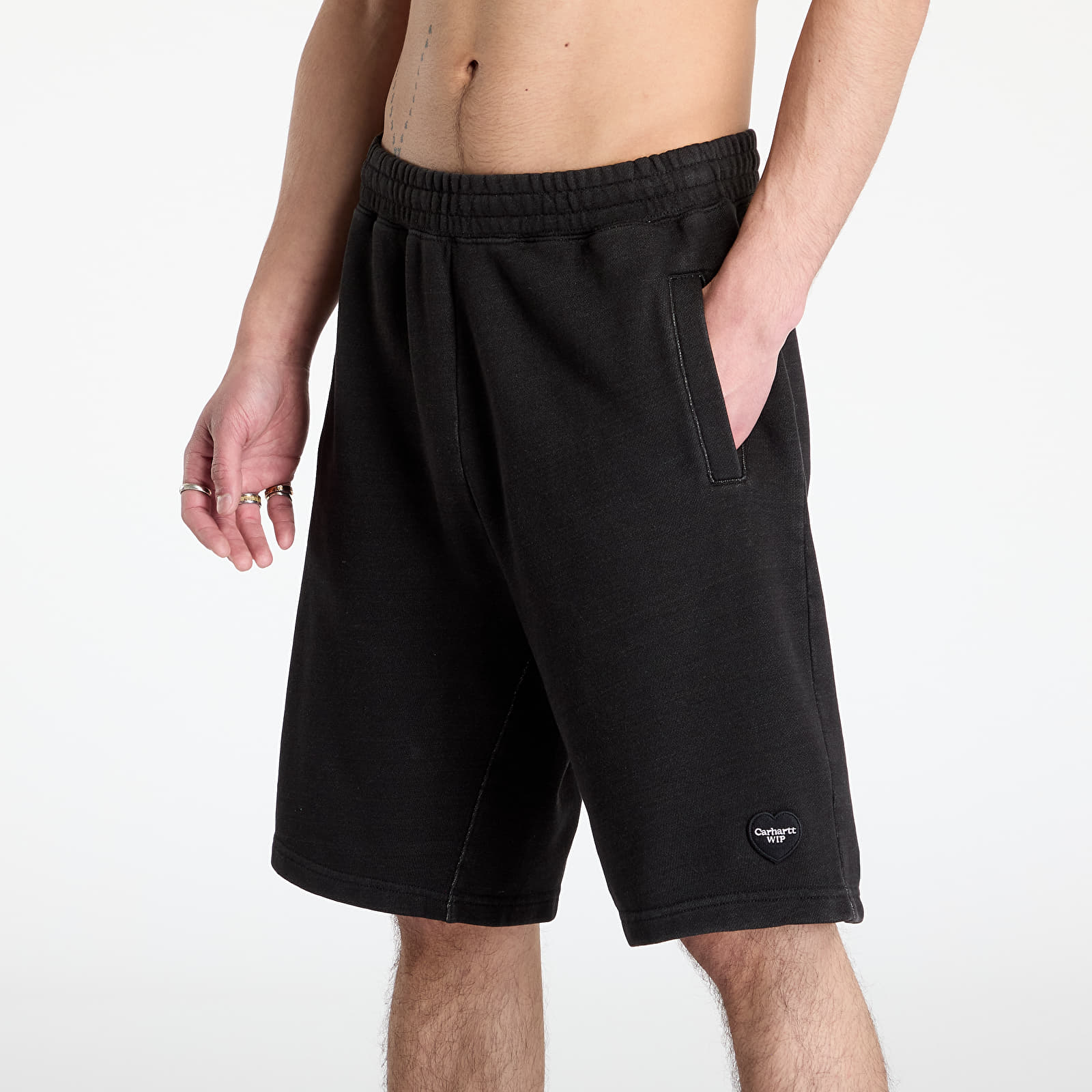 Kurzhosen Carhartt WIP Ingo Sweat Short Black Garment Dyed
