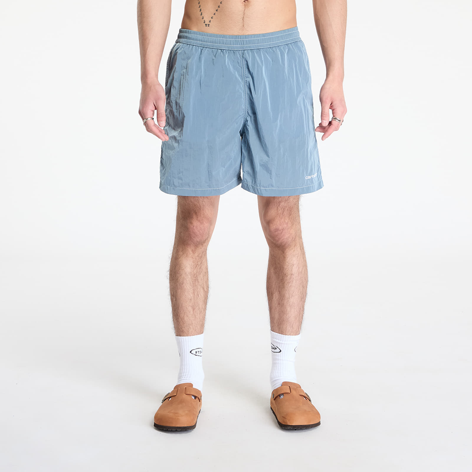 Swimsuits Carhartt WIP Canby Swim Trunks Clay Blue/ White M