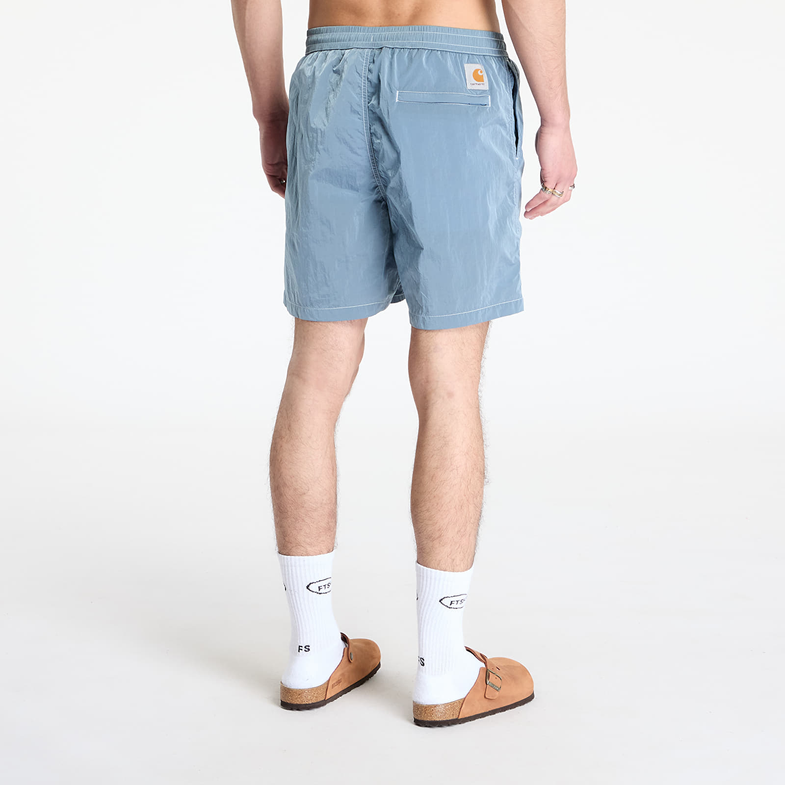 Pánské plavky Carhartt WIP Canby Swim Trunks Clay Blue/ White