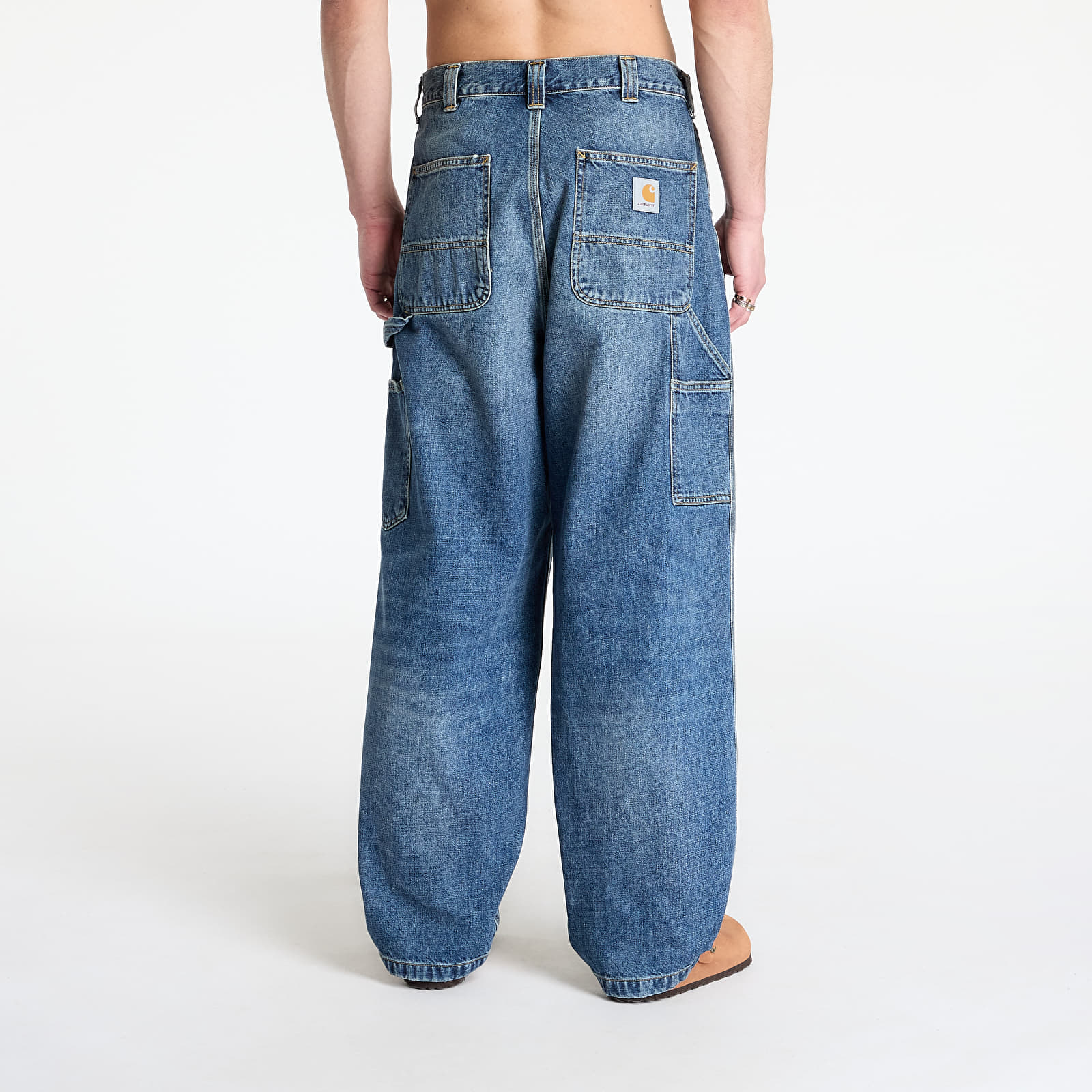 Jeansy Carhartt WIP OG Single Knee Pant Blue Dark Used Wash