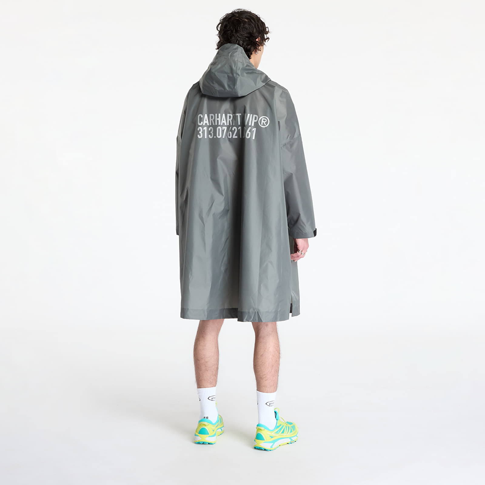 Pláštenky Carhartt WIP Tour Packable Rain Poncho Smoke Green/ Reflective