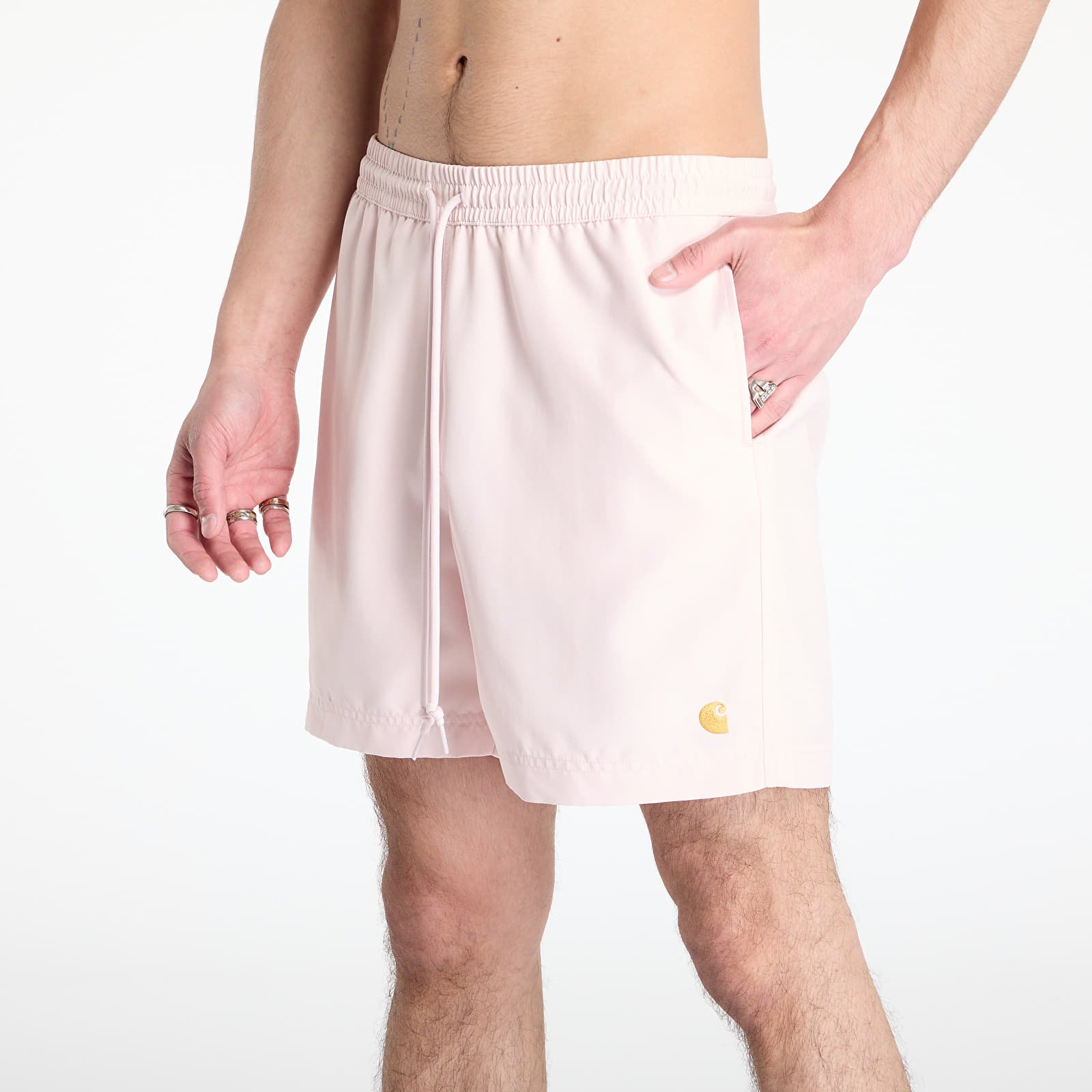 Pánské plavky Carhartt WIP Chase Swim Trunks Air Pink/ Gold