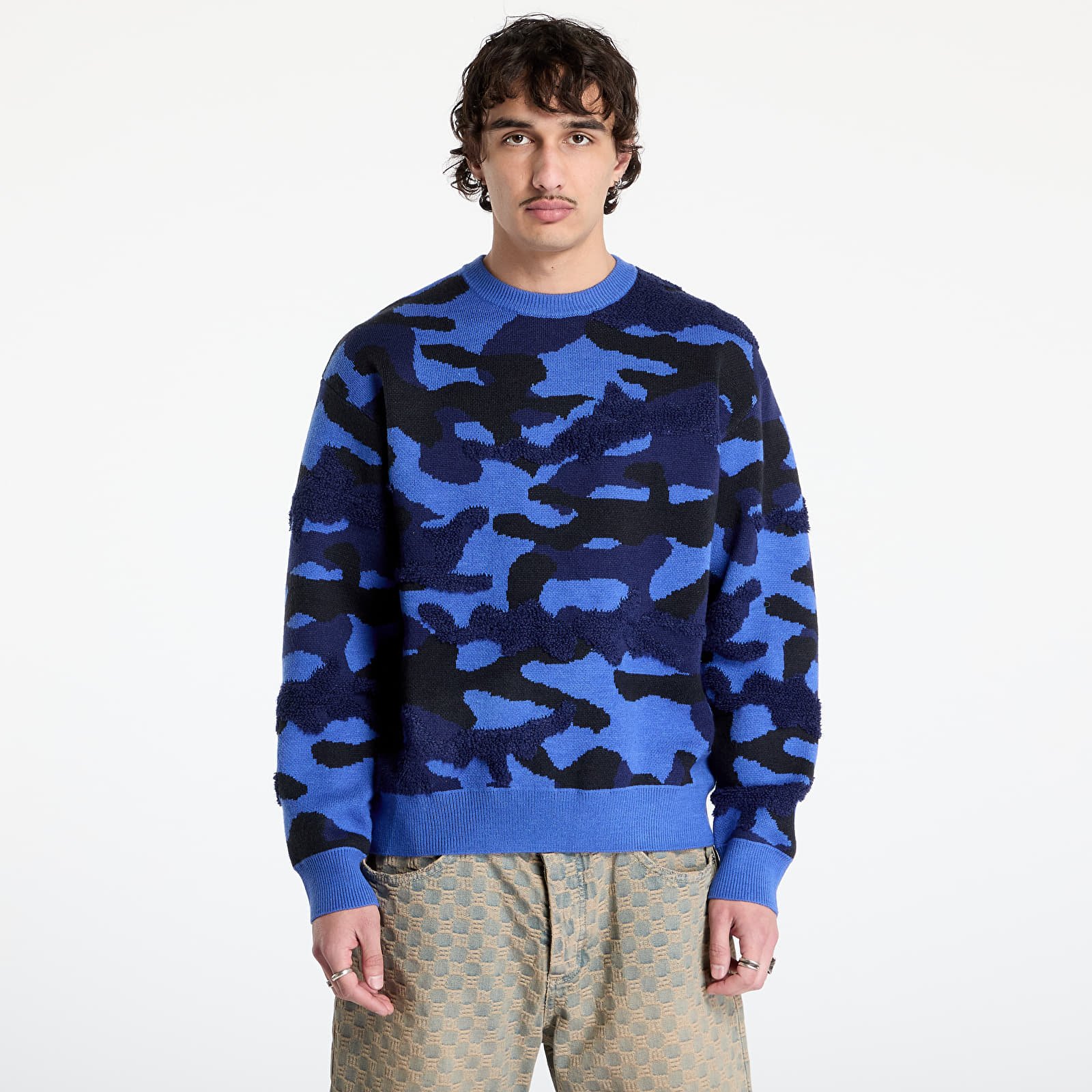 Svetre DIME Camo Chenille Knit UNISEX Marine