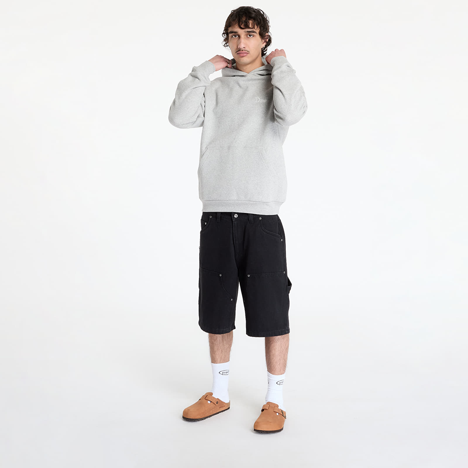 Kapucnis pulóverek és pulcsik DIME Classic Small Logo Hoodie UNISEX Heather Gray