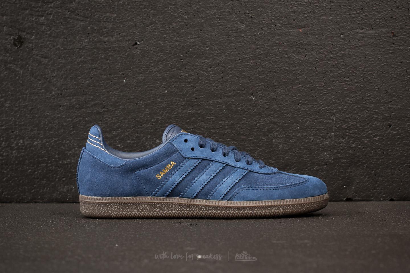 Men s shoes adidas Samba FB Dark Blue Dark Blue Gold Metallic