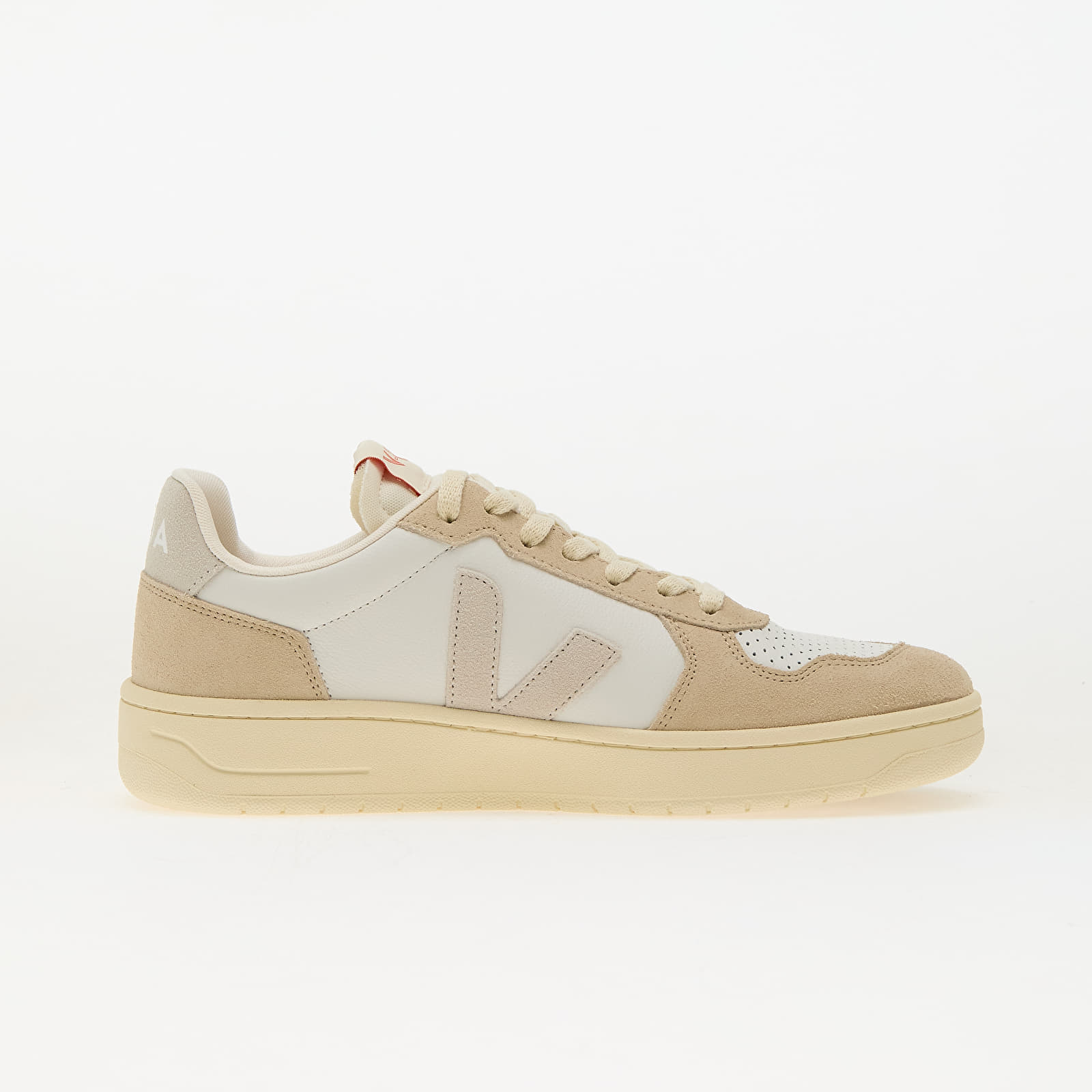 Sapatos de homem Veja V-82 Leather Ex-White Natural Almond