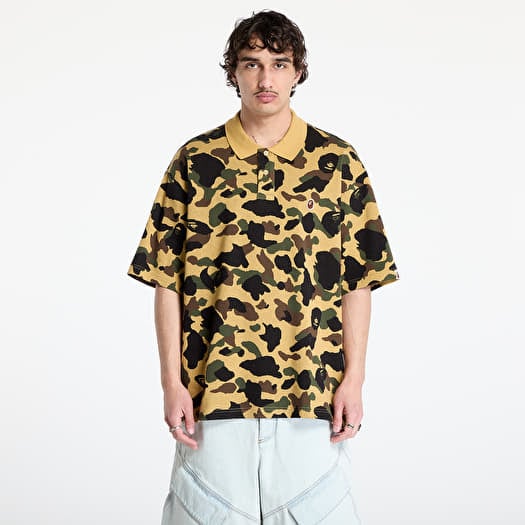 T-shirt A BATHING APE 1St Camo Jacquard Relaxed Fit Polo Shirt UNISEX Yellow